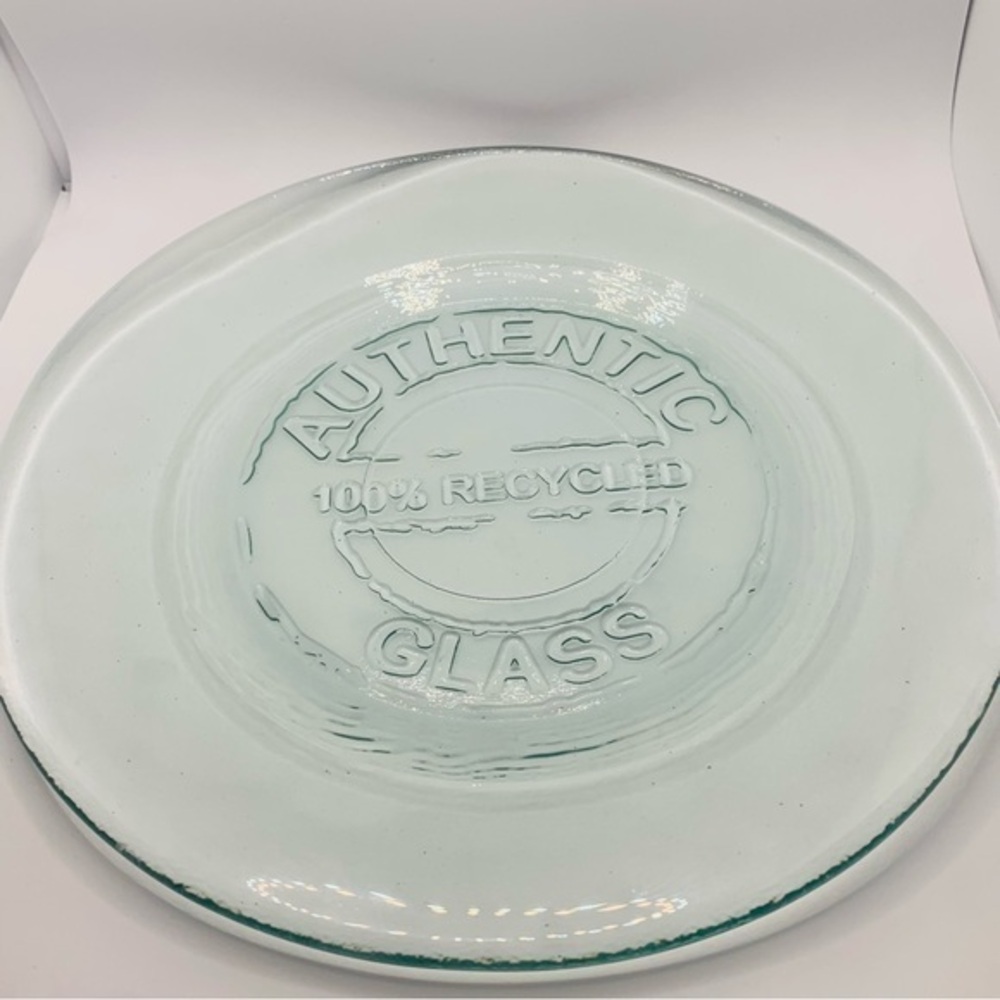 Authentic San Miguel 100% Recycled Glass 8" Salad / Dessert Plate Dish Spain